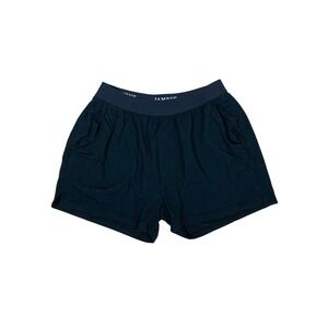 Jambys Black Modal Boxers With Pockets‎ Lounge Sleep Shorts Soft Stretch S